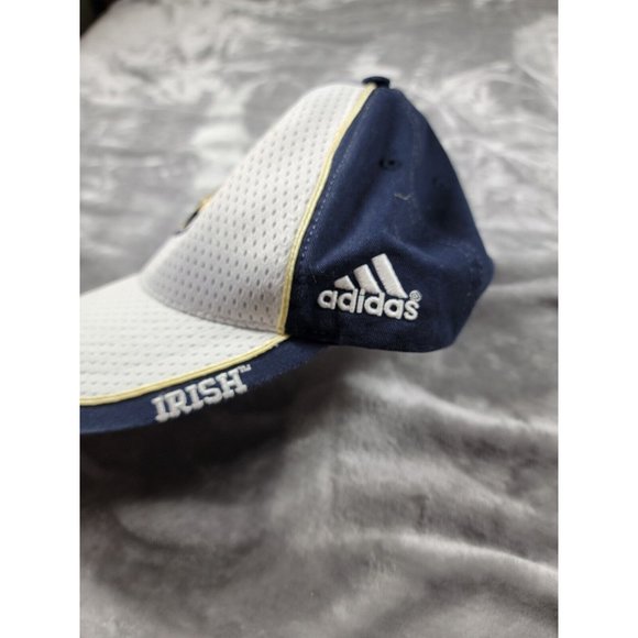 Notre Dame Fighting Irish Adidas Hat Adjustable Baseball Style Cap Hat White - Picture 2 of 5